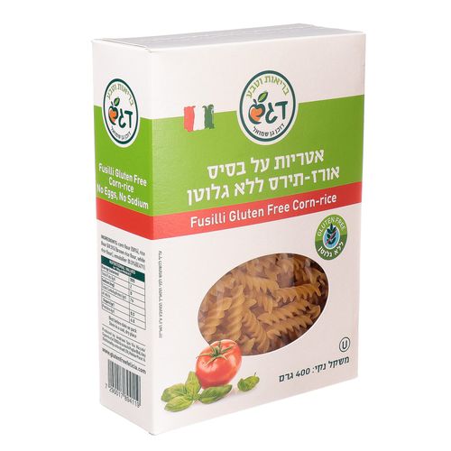 פוזילי אורז תירס ללא גלוטן (400 גרם) - דגש 