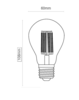 נורת לד דמוי להט A-GRADE A60 1470Lm 7W E27 אור חם