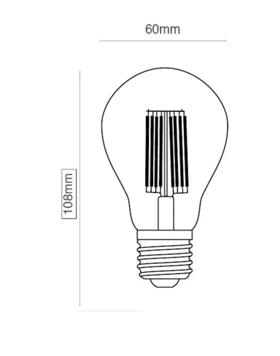 נורת לד דמוי להט A-GRADE A60 2100Lm 10W E27 אור חם יורולוקס 
