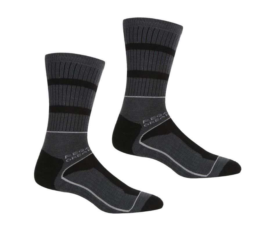 מארז 2 זוגות גרבי טיולים רב עונתיות Samaris 3 Season Sock שחור/אפור