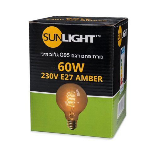 נורת פחם גלוב מיני 60W E27 תאורת אווירה חמה Nisko 
