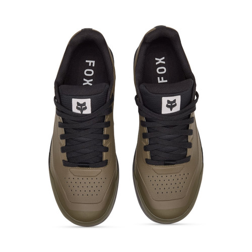 נעלי רכיבה פוקס פלאט חום / שחור - FOX UNION FLAT SHOE V25