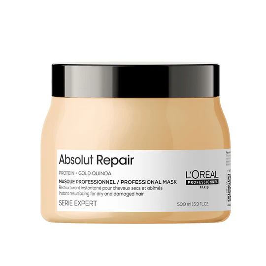Loreal מסכה לשיער פגום אבסולוט ריפייר גולד לוריאל 500 מ"ל 
