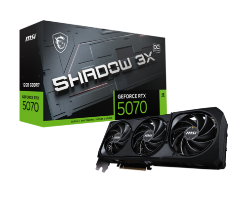 כרטיס מסך MSI  GeForce RTX 5070 12G SHADOW 3X OC 