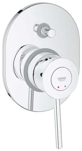 אינטרפוץ 4 דרך אובלי BauClassic כרום ניקל GROHE