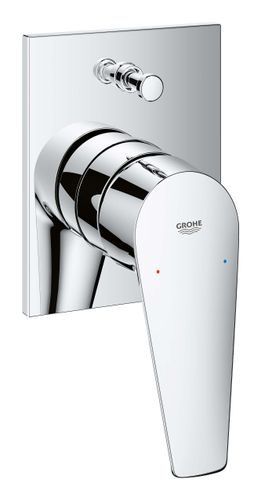 אינטרפוץ 4 דרך מרובע BauEdge כרום ניקל GROHE