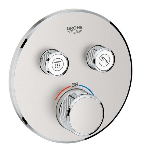 כיסוי לאינטרפוץ 4 דרך SmartControl לגוף 35600000 עגול כרום מוברש