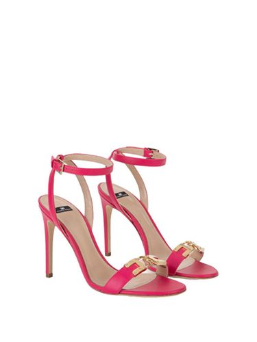 Leather pin sandals ; Inside, genuine leather ; Outsole, genuine leather