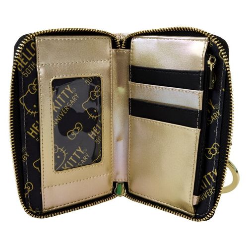 ארנק לאונג' פליי - ארנק רוכסן מוזהב של סנריו - Sanrio gold zip around wallet