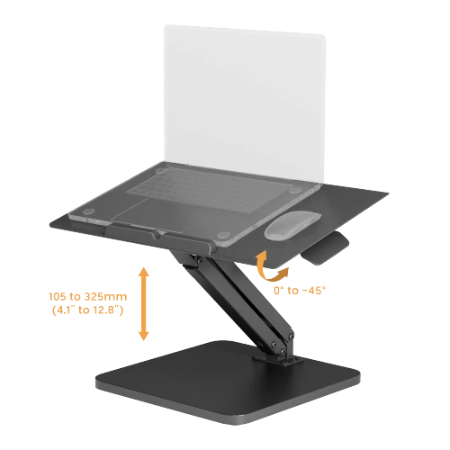 מעמד מחשב נייד ארגונומי פנואמטי עם הטייה DWS36-02