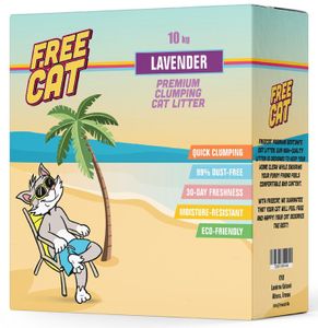 FREE CAT חול מתגבש לחתול בניחוח לבנדר 10 ק"ג
