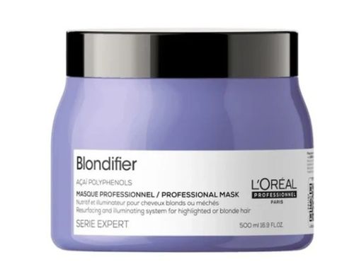 LOREAL מסכה לשיער בלונדיני צבוע לוריאל בלונדיפייר 500 מ”ל Blondifier 