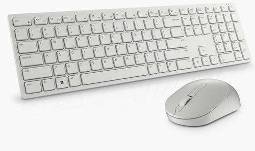 סט מקלדת ועכבר אלחוטיים Dell KM5221W דל - לבן