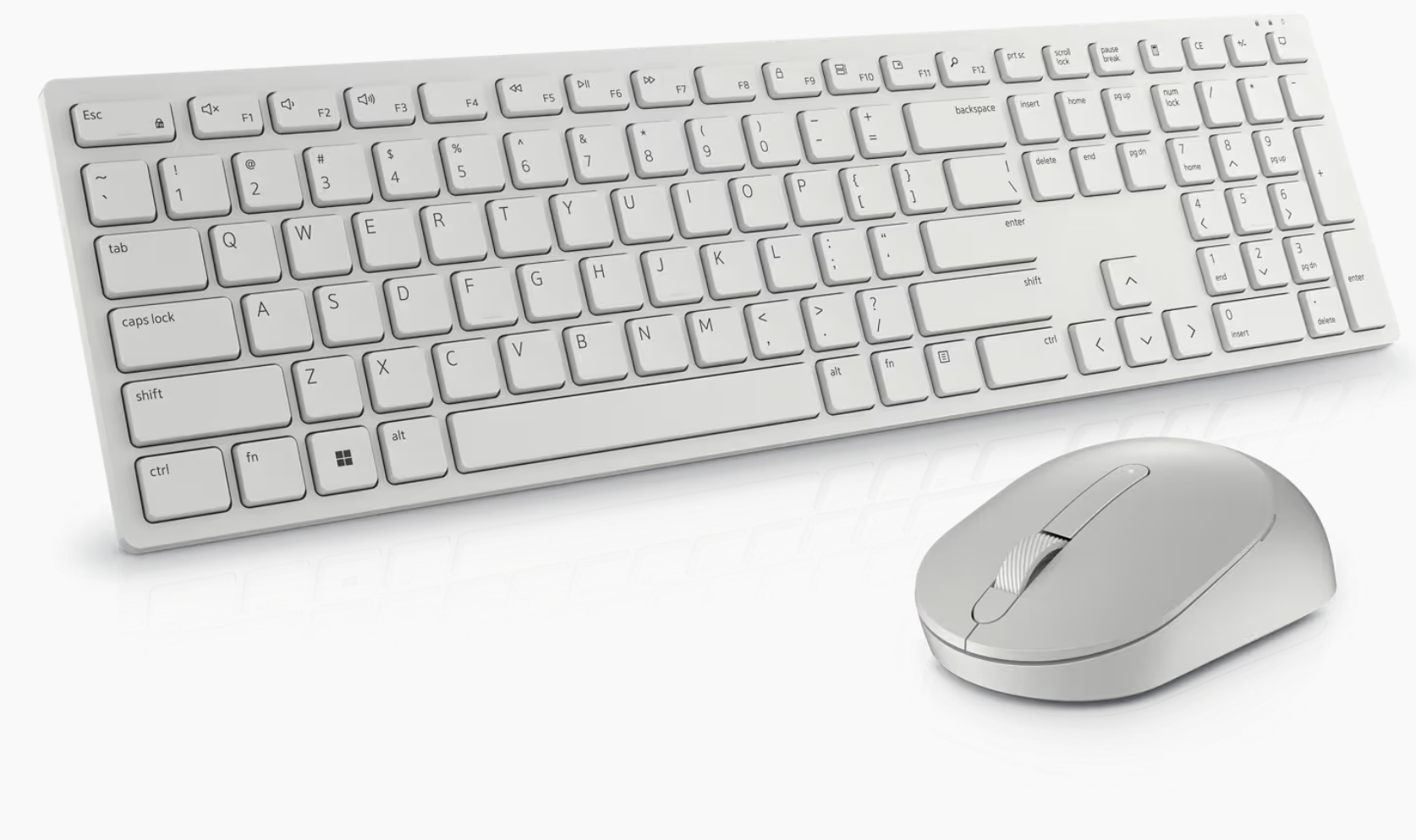 סט מקלדת ועכבר אלחוטיים Dell KM5221W דל - לבן