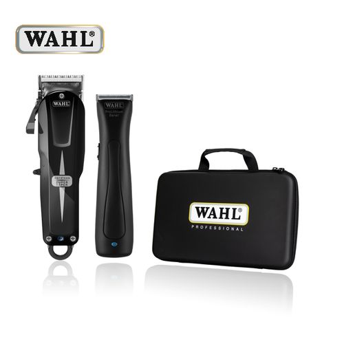 סט מכונת תספורת וטרימר אלחוטיים מקצועיים WAHL דגם Beret Stealth + Cordless Super Taper 08592-017H