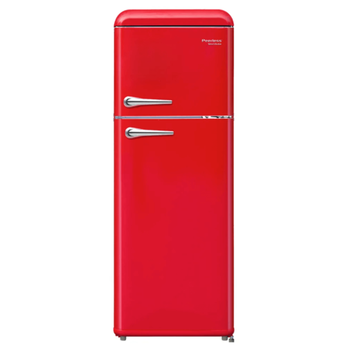 מקרר מקפיא עליון רטרו 210 פירלס BCD-210VX RED אדום Peerless