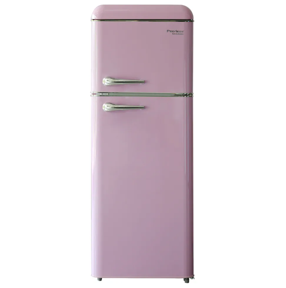 מקרר מקפיא עליון רטרו 210 פירלס BCD-210VX PNK ורוד Peerless
