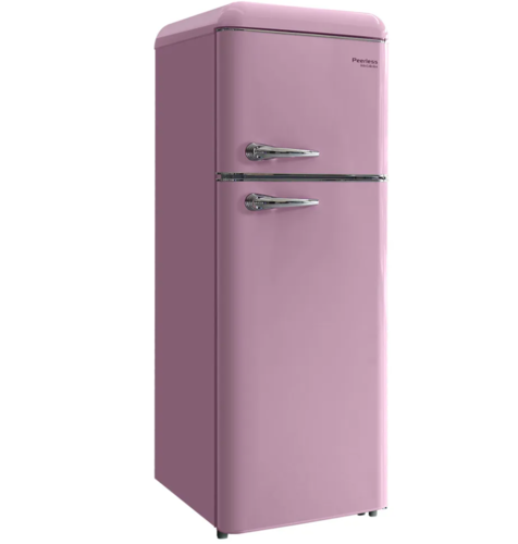 מקרר מקפיא עליון רטרו 210 פירלס BCD-210VX PNK ורוד Peerless