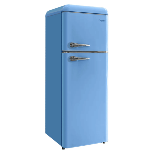 מקרר מקפיא עליון רטרו 210 פירלס BCD-210VX BLU תכלת Peerless