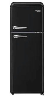מקרר מקפיא עליון רטרו 210 פירלס BCD-210VX BLK שחור Peerless