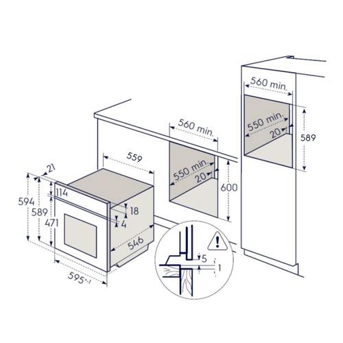 תנור בנוי 71 ליטר Electrolux EOH6437X SteamBake נירוסטה