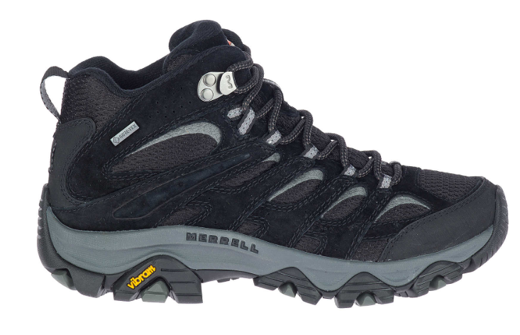 נעלי טיולים לנשים MOAB 3 MID GTX שחור/אפור - Merrell