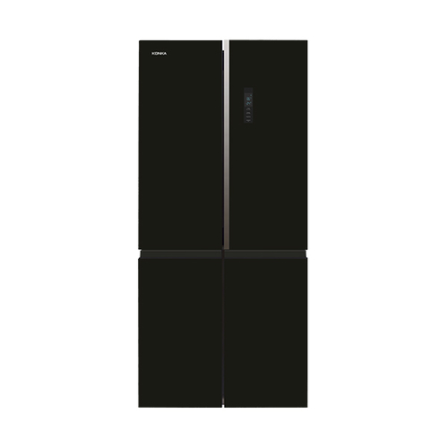 מקרר 4 דלתות 427 ליטר זכוכית שחורה KONKA דגם KRF-431WPB