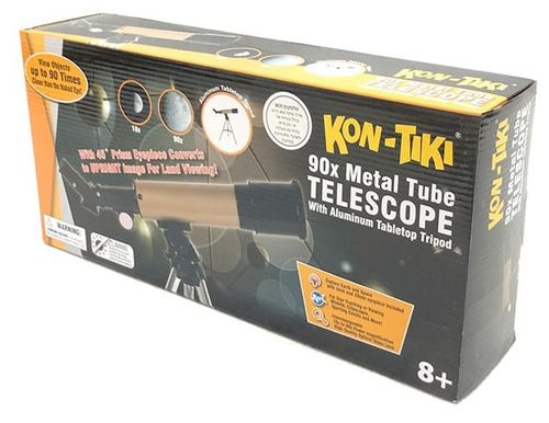 טלסקופ אסטרונומי לילדים מגדיל 90X עם חצובת אלומיניום ועינית פריזמה