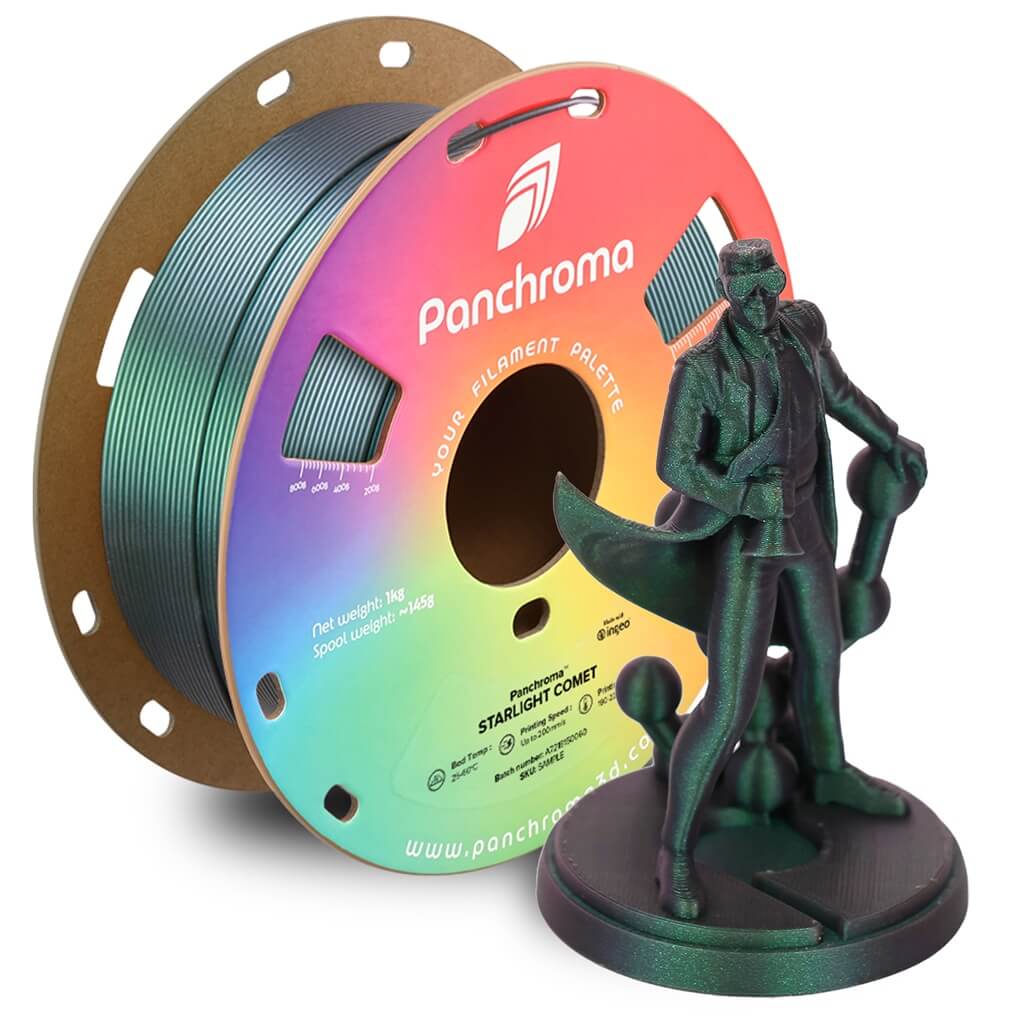 פילמנט נוצץ ירוק - סגול 1 ק"ג 1.75 מ"מ - Panchroma Starlight PLA Comet