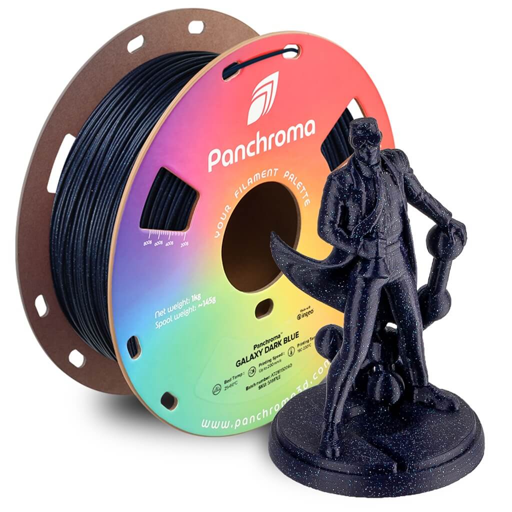 פילמנט גלקסי כחול כהה נוצץ 1 ק"ג 1.75 מ"מ - Panchroma Galaxy PLA Dark Blue (PolyLite™ Galaxy)