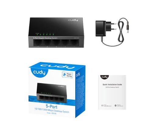 מתג לא מנוהל Cudy GS105 5-Port Gigabit 10/100/1000Mbps Unmanaged Switch