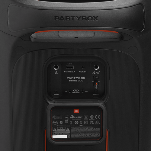 רמקול מסיבות עם גלגלים JBL PartyBox Stage 320 240W, צבע שחור, אחריות שנה 