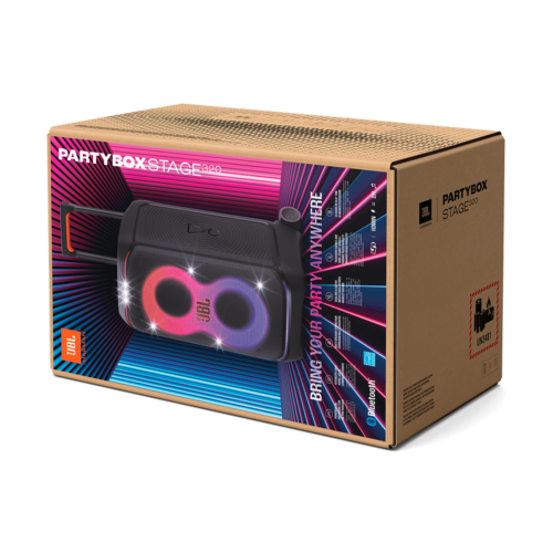 רמקול מסיבות עם גלגלים JBL PartyBox Stage 320 240W, צבע שחור, אחריות שנה 