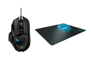באנדל עכבר גיימרים Logitech G502 Hero + משטח לעכבר Logitech Cloth Surface G240
