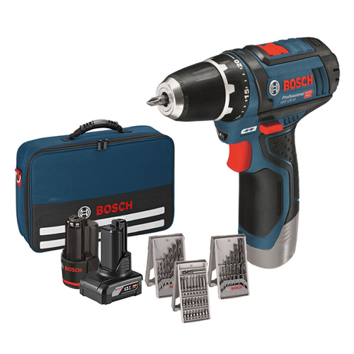 מקדחה/מברגה GSR12V-15 1X2AH+1X4AH בתיק+אביזרים 15990.G6L