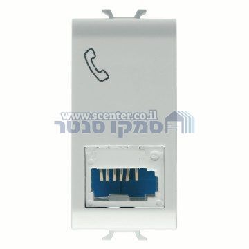 שקע טלפון בתקן בריטי 1 מודול Gewiss Chorus