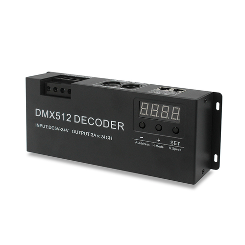 מפענח  DMX512 RGB  24ch decoder  
