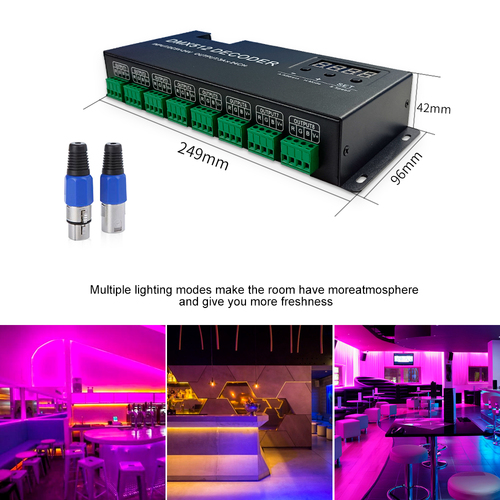 מפענח  DMX512 RGB  24ch decoder  
