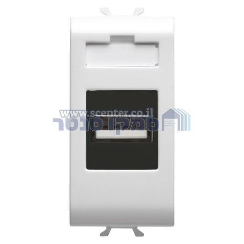 שקע טעינה 1 מודול Gewiss Chorus usb 2A