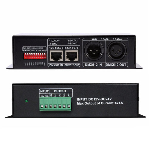מפענח DMX512 RGBW  4ch decoder