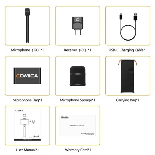 מיקרופון כתבים אלחוטי לסמארטפונים Comica Revo S USB-C