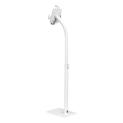 מעמד טאבלט רצפתי LUMI PAD33-01 פתרון מקצועי לתצוגה בטוחה - לבן