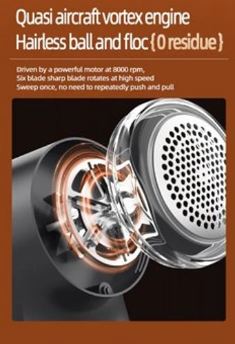 מכשיר להסרת כדוריות בד | מחדש בדים מקצועי - נטען עם צג דיגיטלי
