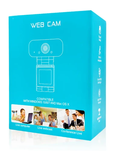 מצלמת רשת דגם Web Cam לשיחות זום, וידאו קונפרנס, שידורים חיים
