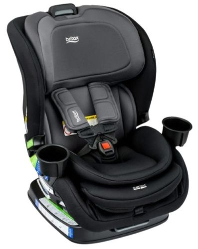 כיסא בטיחות צר פופלר קליק טייט Poplar ClickTight עם בד SafeWash ללא כימיכלים - שחור/אפור Stone Onyx