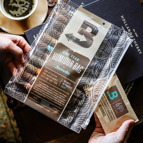 שקית אחסון גדולה לשנה Boveda + שקית לחות 69% גדולה