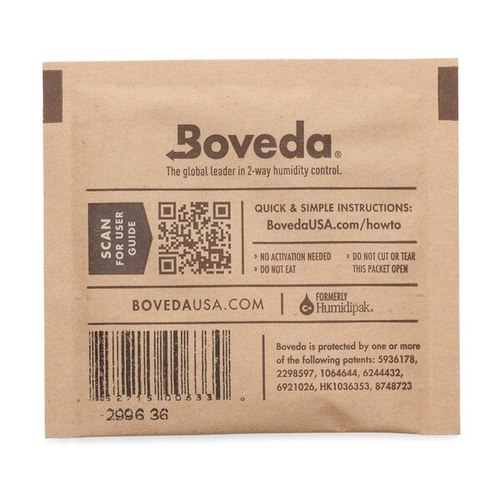 שקית לחות קטנה 8 גרם Boveda - לצמחי מרפא - אריזת ניילון