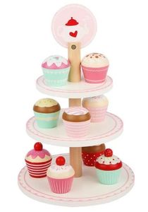 מגש 3 קומות עם 9 קאפקייקס למשחקי דמיון
