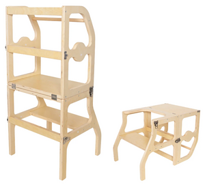 מגדל למידה 2 ב 1 הופך לפינת ישיבה - טבעי