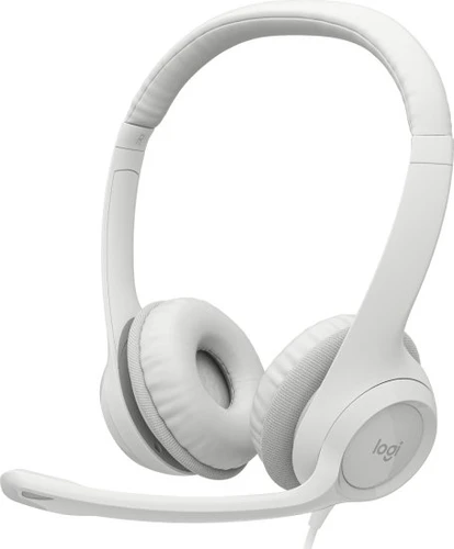 אוזניות ‏עם מיקרופון מדונה לשיחות זום Logitech H390 לוגיטק - לבן